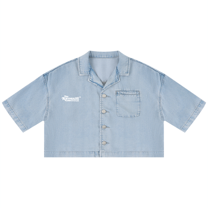 Work hard - Women's Vintage Wash Boxy Croptop